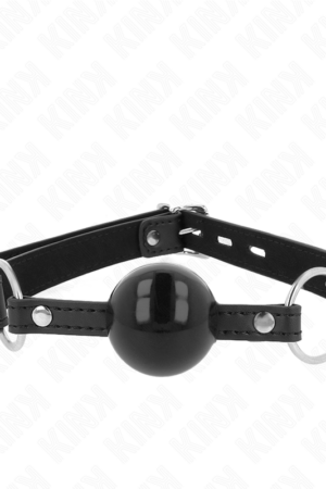 KINK - TPE BALL 4 CM GAG WITH BLACK LOCK 60 x 2 CM