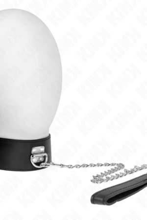 KINK - NECKLACE WITH BELT 65 CM WITH WIDE BLACK STRAP ADJUSTABLE 33.5-41 CM X 5 CM