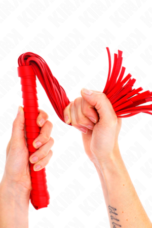 KINK - WHIP WITH RED TEXTURED HANDLE 48.5 CM