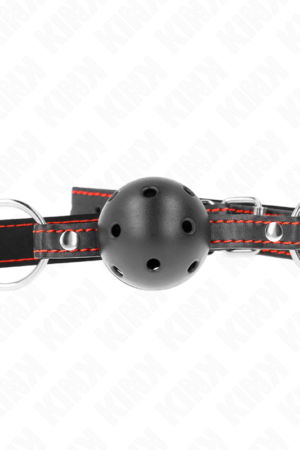 KINK - HOLLOW HARD BLACK BALL GAG MODEL 2 65 x 2.5 CM