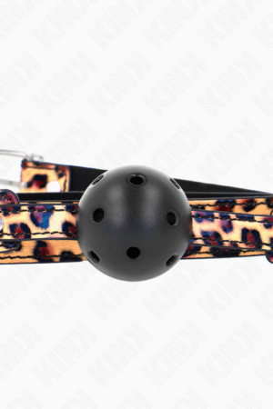 KINK - LEOPARD BREATHABLE BALL 4.5 CM GAG 65 x 2.5 CM