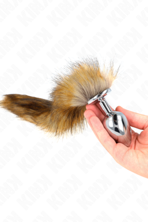 KINK - ANAL PLUG SIZE L 10 X 4 CM WITH SYNTHETIC TAIL 40 CM BROWN