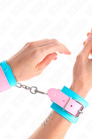 KINK - CUTE WRIST RESTRAINTS BLUE / PINK ADJUSTABLE 16-28 CM X 5 CM