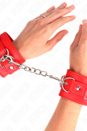 KINK - 3 D-RING WRIST RESTRAINTS ADJUSTABLE RED 17.5-25 CM X 6 CM