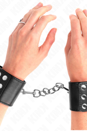 KINK - WRIST RESTRAINTS WITH SNAP FASTEN BLACK ADJUSTABLE 19-24 CM X 5.5 CM