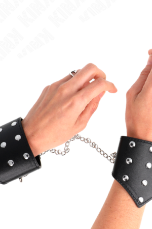 KINK - BLACK POINT STYLE WRISTBANDS WITH CHAIN ADJUSTABLE 17-23 CM X 8.5 CM