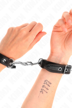 KINK - MINI BLACK WRISTBANDS WITH STUDS ADJUSTABLE 16-22 CM X 2 CM