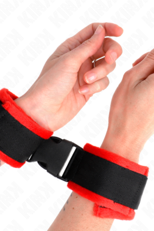 KINK - NYLON BIND HOOK&LOOP WRIST RESTRAINTS BLACK MODEL 1 AJDUSTABLE 25-35 CM X 6 CM