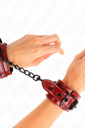 KINK - DARK RED WRIST CUFFS 23 X 5 CM