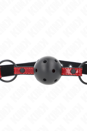 KINK - SHINY LEATHERETTE BALL 4.5 CM GAG 63.5 X 2 CM ADJUSTABLE 41 X 59 CM