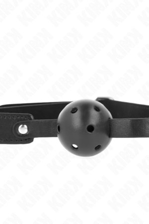 KINK - BLACK BREATHABLE BALL 4.5 CM GAG 65 x 2.5 CM