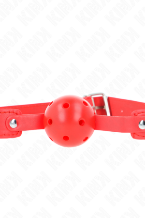 KINK - RED BREATHABLE BALL 4.5 CM GAG 65 x 2.5 CM