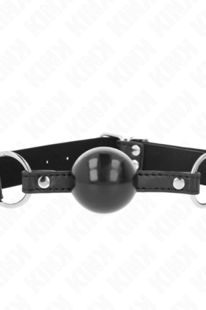 KINK - SOFT AND SOLID BALL 4 CM GAG WITH LEATHERETTE STRAP 62 x 2.5 CM ADJUSTABLE 42-58 CM