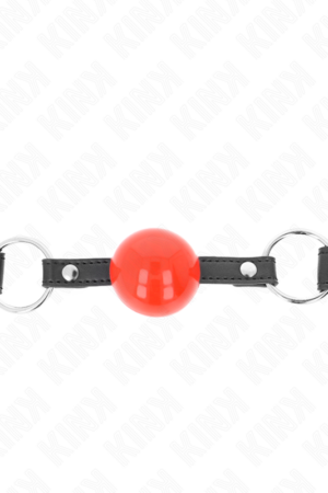 KINK - BALL 4 CM GAG WITH LOCK RED BALL BLACK STRAP 60 x 2 CM