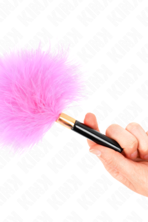 KINK - FUCHSIA GOLD METAL TICKLE FEATHERS 18 CM