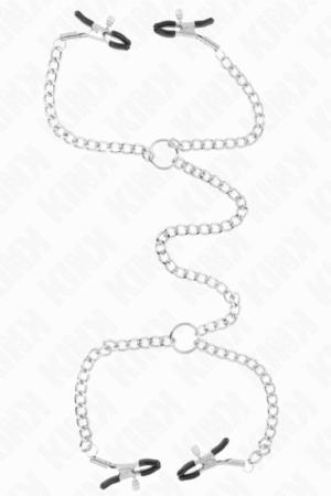 KINK - 4 CHAIN NIPPLE CLAMPS 32 CM WITH LITTLE CHAINS 14 CM
