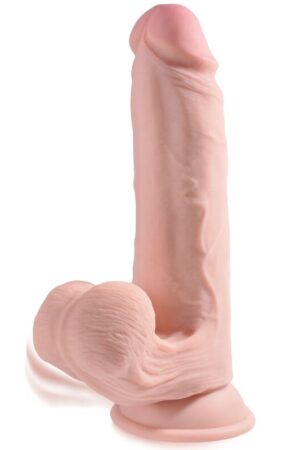 KING COCK - PLUS 3D DILDO SWINGING BALLS 20.3 CM