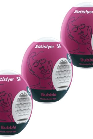 SATISFYER - 3 MASTURBATOR EGGS BUBBLE