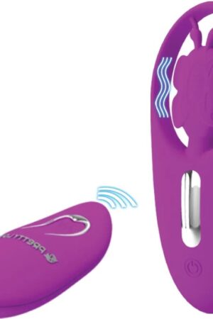 PRETTY LOVE - DANCING BUTTERFLY STIMULATOR FOR PANTIES WITH REMOTE CONTROL LILAC