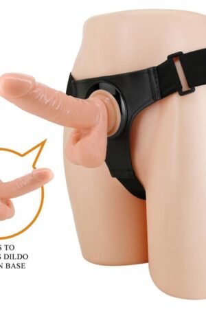 PRETTY LOVE - HARNESS BRIEFS ARNÉS UNIVERSAL CON DILDO TOM 20 CM NATURAL