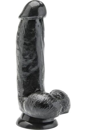 GET REAL - DILDO 12 CM WITH BALLS BLACK