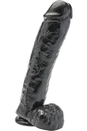 GET REAL - DILDO 28 CM CON TESTÍCULOS NEGRO