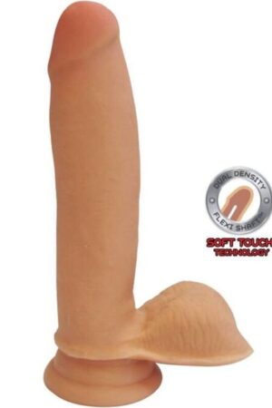 GET REAL - DUAL DENSITY DILDO 12 CM BALLS SKIN
