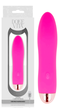 DOLCE VITA - RECHARGEABLE VIBRATOR FOUR PINK 7 SPEEDS