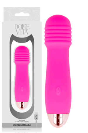 DOLCE VITA - RECHARGEABLE VIBRATOR THREE PINK 7 SPEEDS