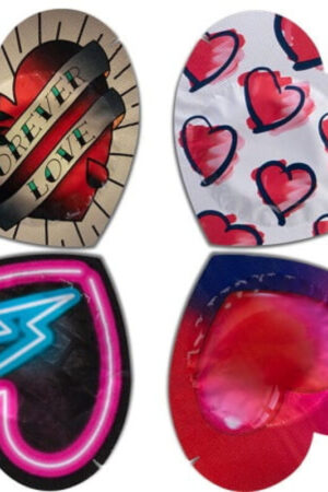 PASANTE - CONDOMS RED HEART SHAPE BAG 144 UNITS