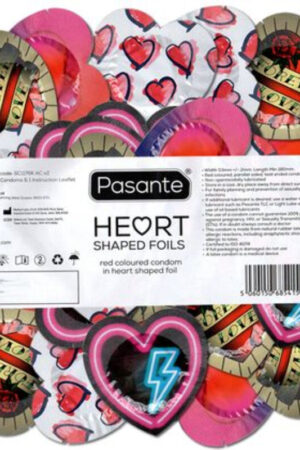 PASANTE - PRESERVATIVO ROJO FORMA CORAZON BOLSA 144 UNIDADES