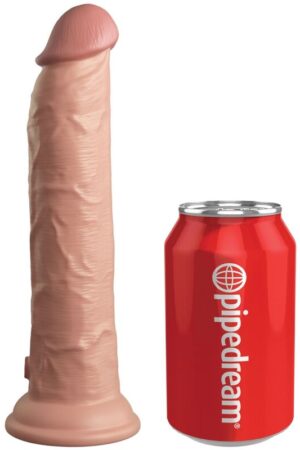 KING COCK - ELITE REALISTIC DILDO VIBRATOR  SILICONE REMOTE CONTROL 23 CM