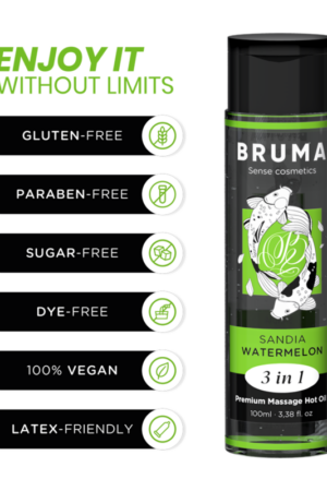 BRUMA - PREMIUM MASSAGE HOT OIL WATERMELON 3 IN 1 - 100 ML