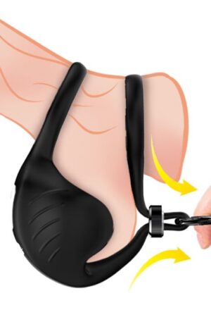 ARMONY - MANTA ANILLO VIBRADOR TESTÍCULOS NEGRO