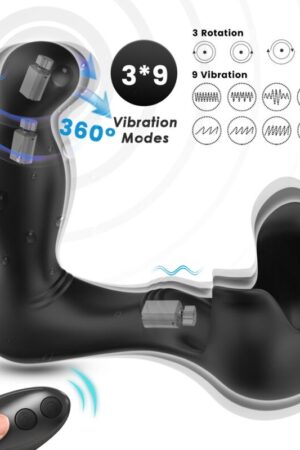 ARMONY - SURROUND VIBRATOR ANAL & STIMULATOR TESTICULOS REMOTE CONTROL BLACK