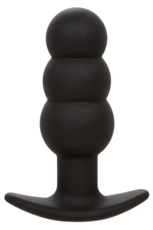 CALEXOTICS - ROCK BOTTOM PLUG ANAL CON CUENTAS 10 VIBRACIONES SILICONA NEGRO