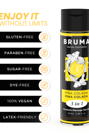 BRUMA - PREMIUM MASSAGE HOT OIL PINA COLADA 3 IN 1 - 100 ML