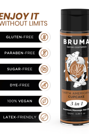 BRUMA - PREMIUM MASSAGE HOT OIL CUPCAKE 3 IN 1 - 100 ML