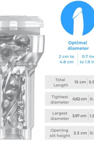 KIIROO - FEEL POCKET STROKER CRYSTAL BY KIIROO TRANSPARENTE