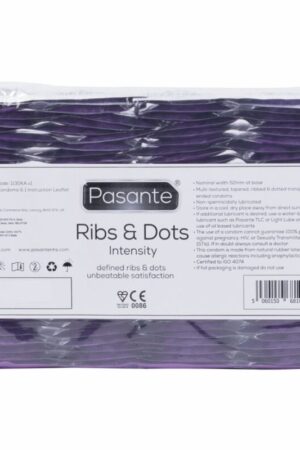 PASANTE - RIBS & DOTS INTENSITY CONDOMS 144 UNITS