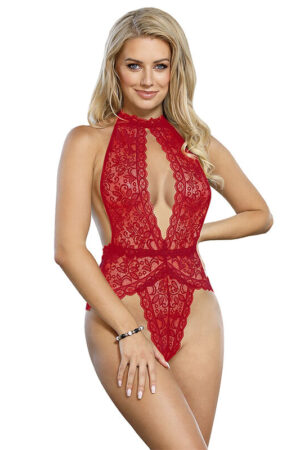 SUBBLIME - 953874 OPEN CUP BODYSUIT RED S/M