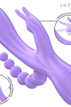 INTENSE - MIKO TRIPLE VIBRATOR RABBIT  STIMULATOR  ANAL 7 VIBRATIONS PURPLE