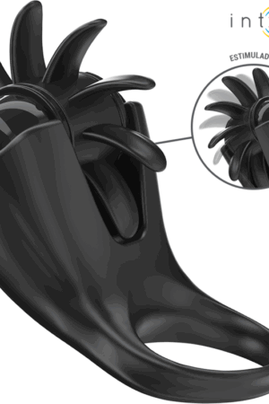 INTENSE - MABEL VIBRATING RING 10 VIBRATIONS WITH CLITORIS STIMULATOR BLACK