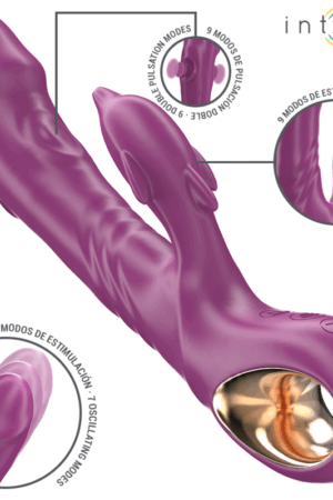 INTENSE - HALLE MULTIFUNCTION VIBRATOR WITH DOLPHIN STIMULATING TONGUE PURPLE