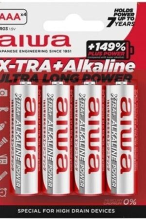 AIWA - X-TRA ALKALINE PILA ALCALINA AAA LR03 BLISTER*4