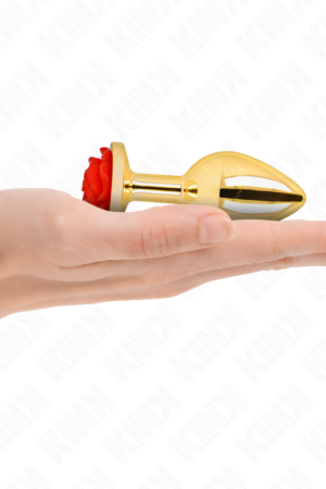KINK - PLUG ANAL GOLD ROSE RED SIZE M