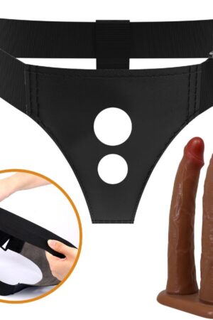 PRETTY LOVE - KEAVEN HARNESS BRIEFS UNIVERSAL & COMFORTABLE DOBLE DILDO