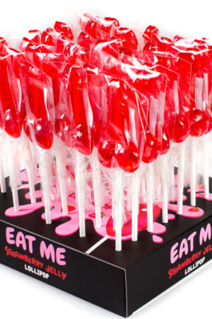 SECRETPLAY - DISPLAY ASSORTMENT PENIS LOLLIPOPS STRAWBERRY 40 UNITS