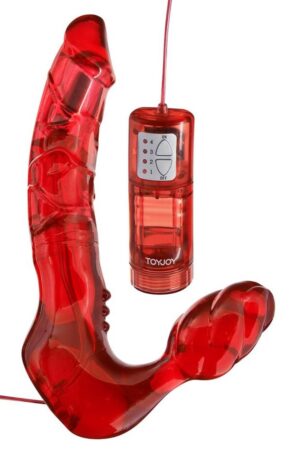 TOYJOY - ARNÉS DOBLE PENETRACIÓN SIN CORREAS CON VIBRADOR