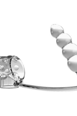 PRETTY LOVE - PENIS SLEEVE WITH ANAL PLUG TRANSPARENT